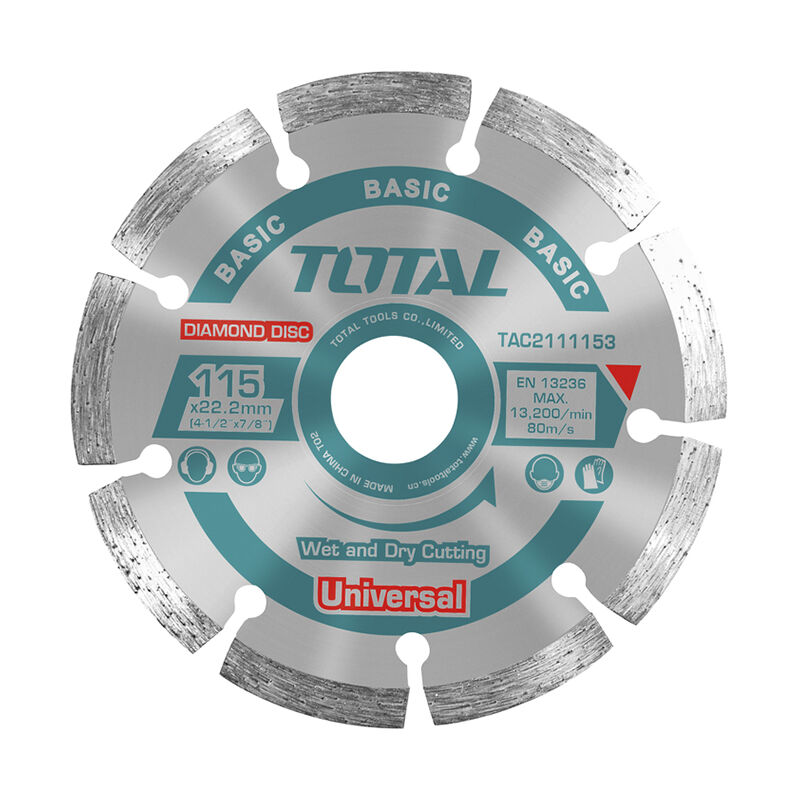 

Total Tools Disco diamante hormigón 115MMX22,2 TAC2111153