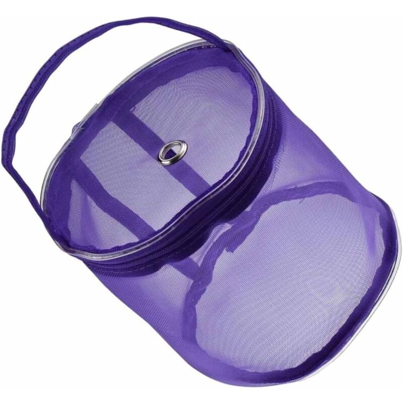 Image of Linjou - Tote per lo stoccaggio dei filati a maglia e borsa, organizzatore di lana a maglia Tote per lo stoccaggio della lana a maglia, nylon, viola