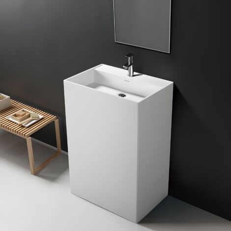 TOTEM 60 - Lavabo colonne en Solid Surface 60 x 42 x 90(h) cm