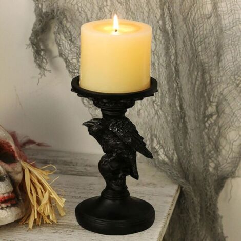 Totenkopf-Kerzenhalter, Halloween-Kerzenständer, Kerzenhalter aus Kunstharz, gruseliger Totenkopf-Teelichthalter mit Totenkopfmotiv für Halloween-Dekoration