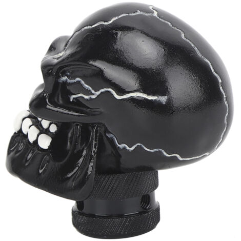 Totenkopf-Schaltknauf für manuelle Schaltung, 8-mm-/10-mm-/12-mm-Adapter, schwarz – Modifiziert