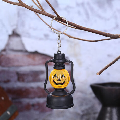 Totenkopfförmige LED-Laterne für Halloween, Vintage-Hängelaterne für Halloween-Partydekoration, 2 Stück