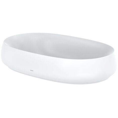TOTO CE Lavabo sobre encimera, sin agujero para grifo, con