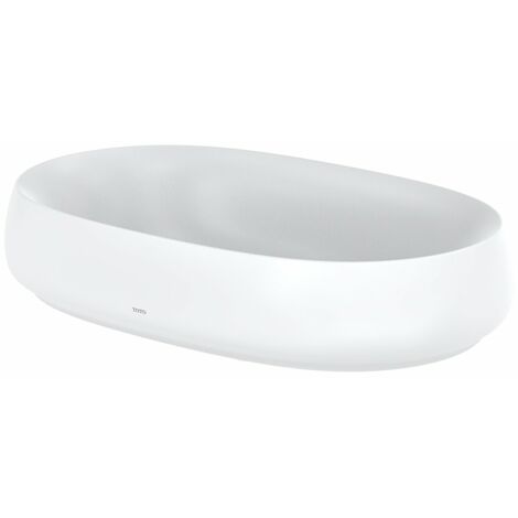 TOTO CE Lavabo sobre encimera, sin agujero para grifo, con