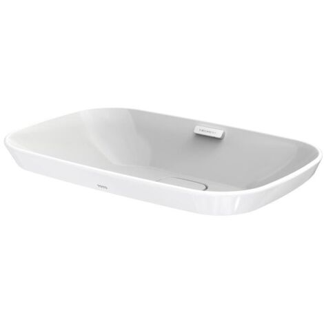 TOTO Neorest Aufsatzwaschtisch Breite 596mm, ohne Hahnloch, mit Überlauf, Keramik Cefiontect, Weiß