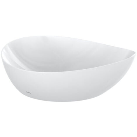 TOTO TA lavabo à poser, sans trou pour robinetterie, avec