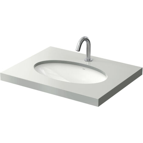 TOTO WU lavabo à encastrer, sans trou pour robinetterie, avec