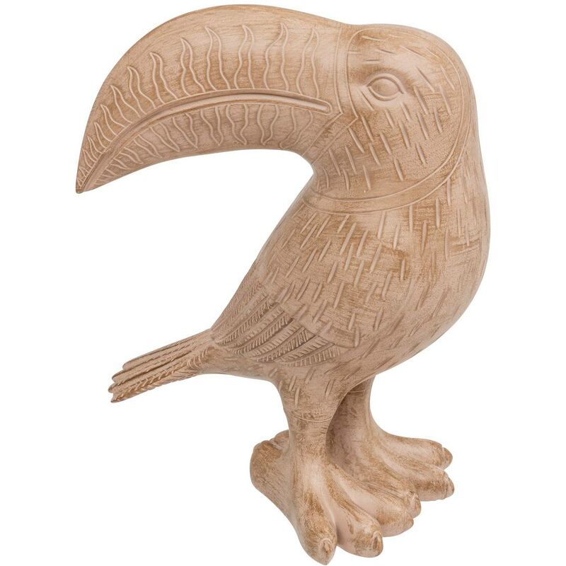 Toucan en résine H30cm beige Atmosphera créateur d'intérieur