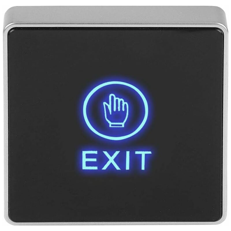 Led Light Touch Door Unlock Exit Release Button for Door Access Control System with Blue Light, no/com Output Contact