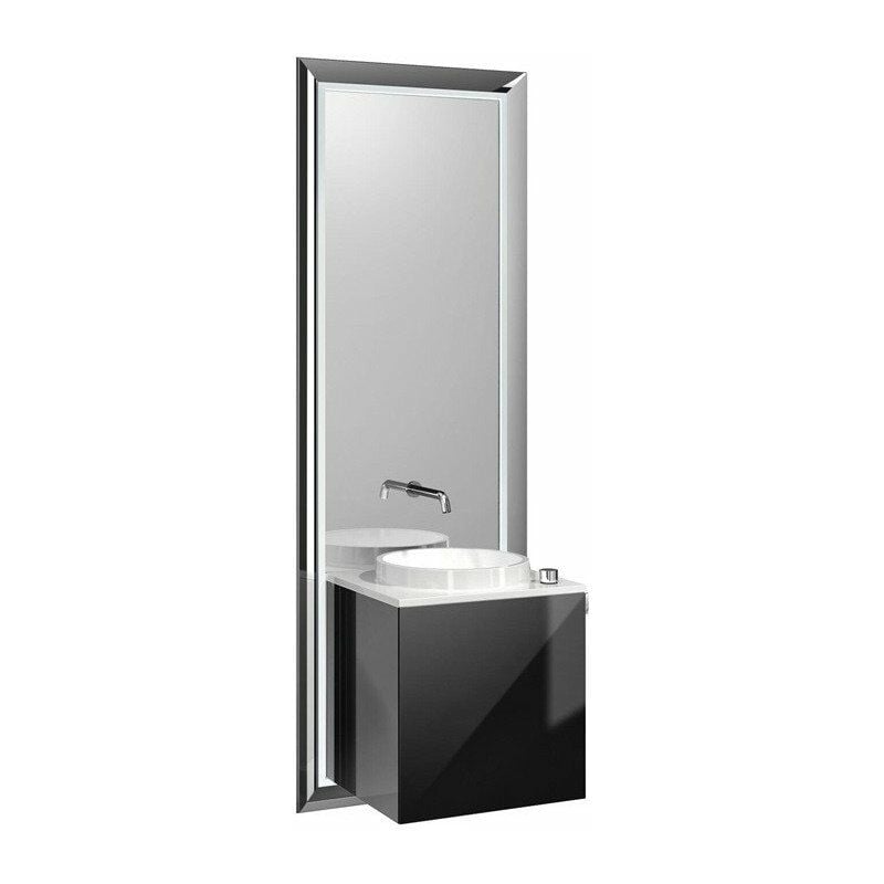 

Emco - TOUCH PURE juego de lavabo 45cm Fr sw mango recto marco negro