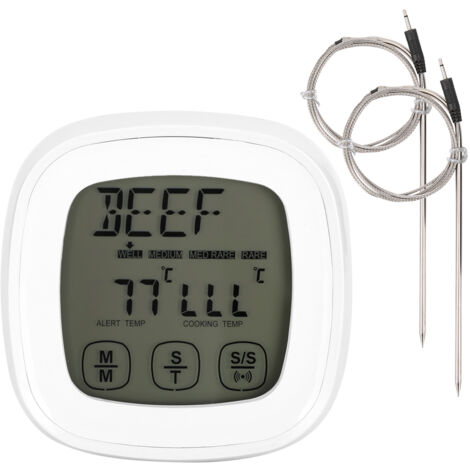 Touch Screen Digital Barbecue Thermometer with Timing Function Kitchen Cooking Accessory
