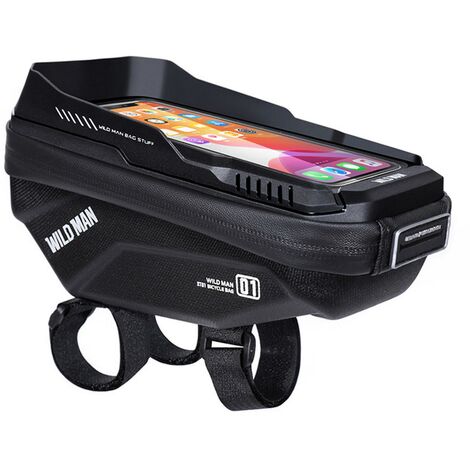 Touchscreen-Fahrradlenkertasche, wasserdichte Vorderrahmen-Oberrohr-Fahrradtasche, großes Fassungsvermögen