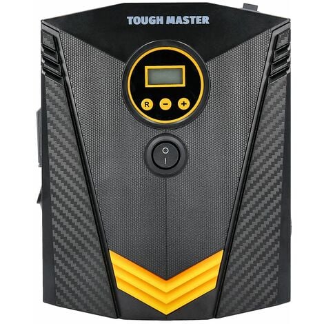 TOUGH MASTER Digital Tyre Inflator DC 12V for Car Tyres & Bicycles with Auto Shut Off, LED Light