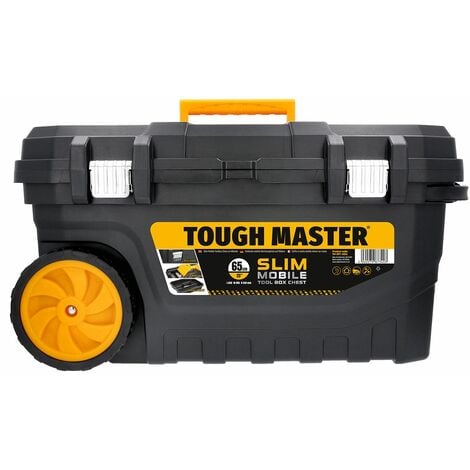 TOUGH MASTER Heavy Duty Large Tool Box 25" Lockable with wheels & handle