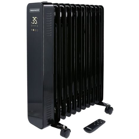 TOUGH MASTER Oil Filled Radiator 2500W 11 Fin with 3 Heat Settings 24H Timer Overheat Protection