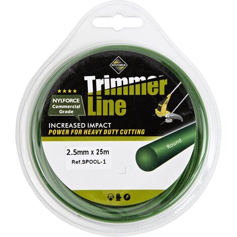 RED NYLON TRIMMER LINE 15m x 3mm Petrol Strim Refill Cord Wire Reel Heavy  Duty