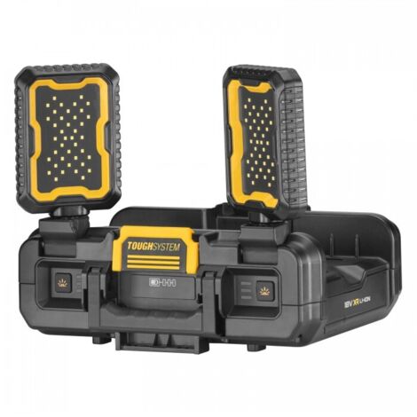 Tough System 2.0 1/2 Unità Doppia Torcia Led 4000Lumen Vasca Portautensili Aperta, 2 Torce Led Ruotabili Di 360° Da 4000 Lumen