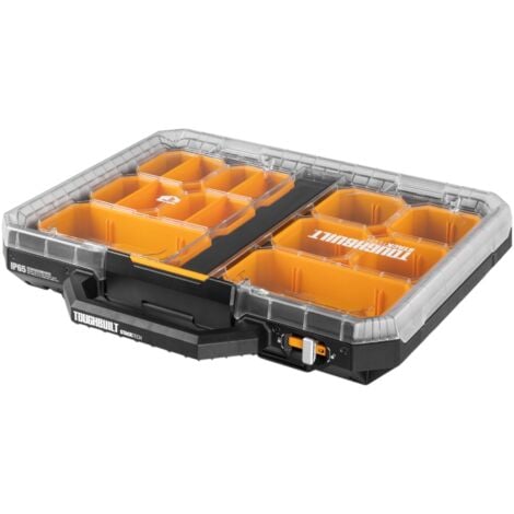 Toughbuilt StackTech TB-B1-O-10 flacher Organizer 54 x 48 x 10 cm + 10x Inlay + 4x Trennwand