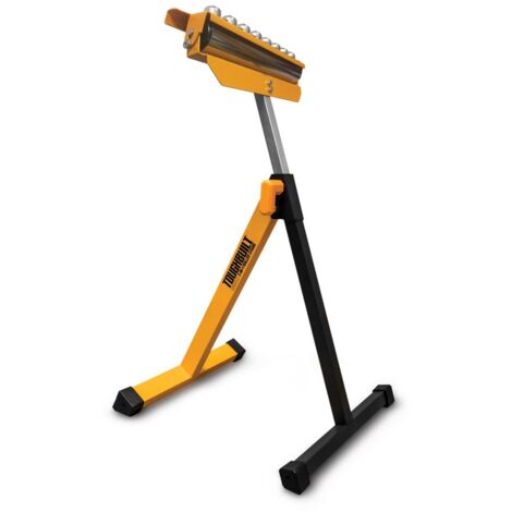 TOUGHBUILT - SUPPORT À ROULEAUX/SUPPORT 3-EN-1 - EXTENSION DE SCIE À ONGLET RÉGLABLE, PLIABLE À PLAT POUR UN RANGEMENT FACILE, P