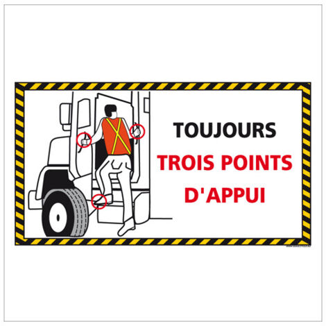 TOUJOURS 3 POINTS D'APPUI (D0887) - Adhésif - 105 x 75 mm