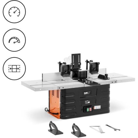 Toupie à bois - 1500 W - jusqu'à 24 000 tr/min Fraiseuse sur table Table de fraisage