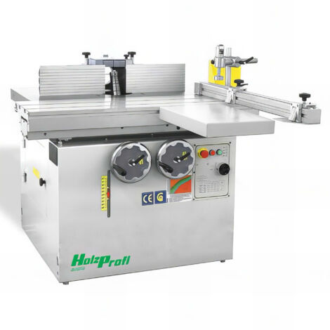 Toupie à bois 4000 W 400 V – Arbre inclinable 45° – 4 vitesses de rotation – Frein électronique – 2 sorties d'aspiration – Holzprofi - TO1150-TRI