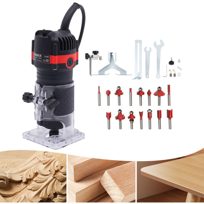 Toupie compacte, outil de fraisage à main compact pour le bois, coupe-bois 800W