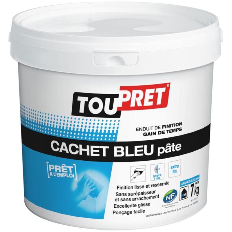 Toupret - Enduit de finition Cachet Bleu pâte 7kg