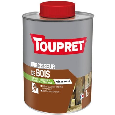 Toupret – Durcisseur de bois 1L – Pour bois dur et teck – Améliore l'adhérence des peintures – Prêt à peindre après 24h
