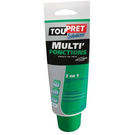 Toupret – Enduit de lissage 0.33 kg en pâte – Pour murs et plafonds intérieurs – Application facile – Finition blanche esthétique