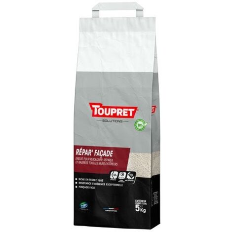 Toupret Enduit De Rebouchage Façade 5 Kg En Poudre, Pour Façade Extérieur