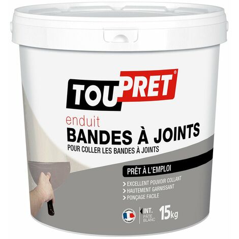 Toupret – Enduit de lissage intérieur 15kg – Pâte blanche pour joints plaques de plâtre – Résultat lisse et facile à poncer