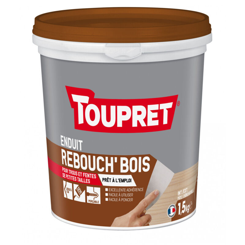 Toupret - rebouchage bois pate int ext pot de 1.5KG