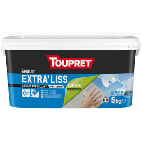 Toupret Enduit Extra'Liss Dépolluant pâte 5 kg