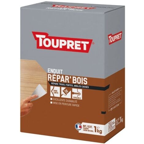 TOUPRET - Enduit répare bois intérieur extérieur poudre 1 kg