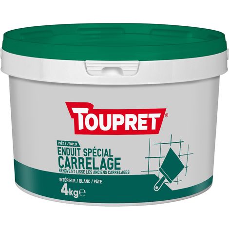 Enduit spécial carrelage rénove et lisse les anciens carrelage 4kg - TOUPRET