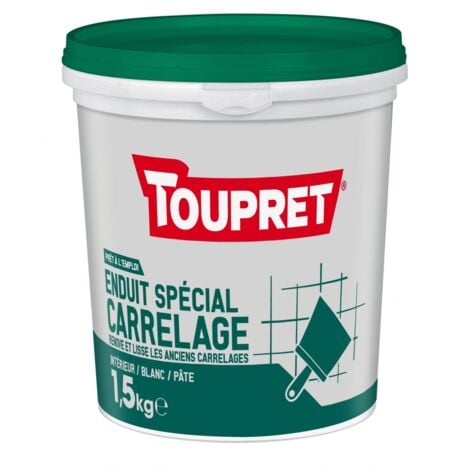 Toupret Enduit spécial carrelage pâte pot  Conditionnement: 1,5KG