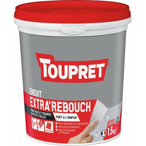 Toupret Extra Rebouch enduit de rebouchage blanc 1,5 kg