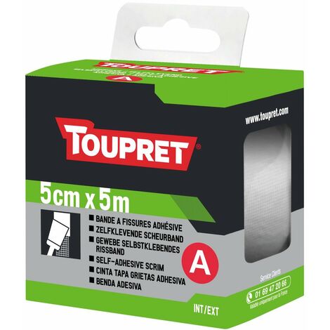 TOUPRET Les ESSENTIELS Bande à fissures armée5cmx5m - TOUPRET