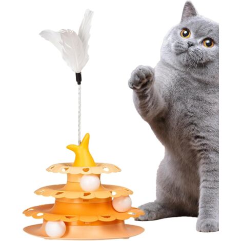 Tour à Balle pour Chat,Plateau Tournant Ludique pour