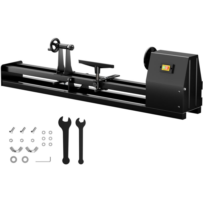 Xpotool - Wiltec Tour à bois d'établi 400W Réglable Porte-outil Usinage de Bois Haute qualité Tournage Accesoires inclus Atelier Gammes Débutant