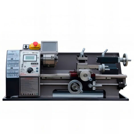 Tour à métaux 400 mm 600 W – Tension 230 V – Avance automatique – Précision de tournage 0,009 mm – Vitesse réglable 50 à 2500 Tr/min - WM210V-MONO