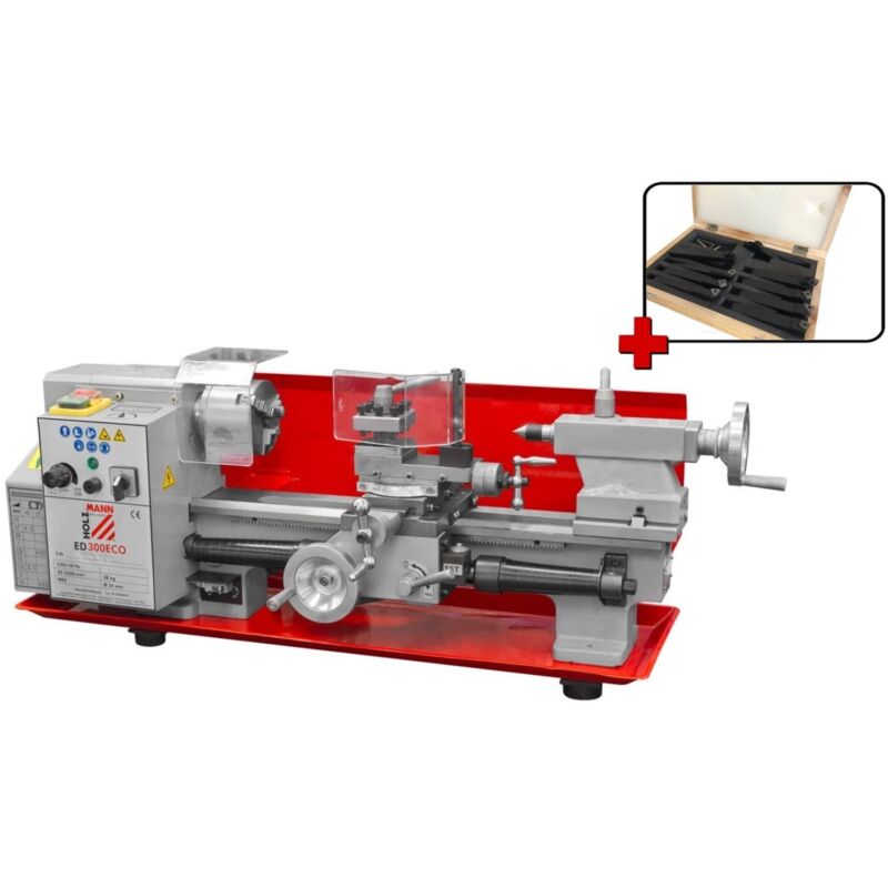 Tour a metaux d'etabil avec variateur Holzmann ED300ECO + 9 outils 9TLG10