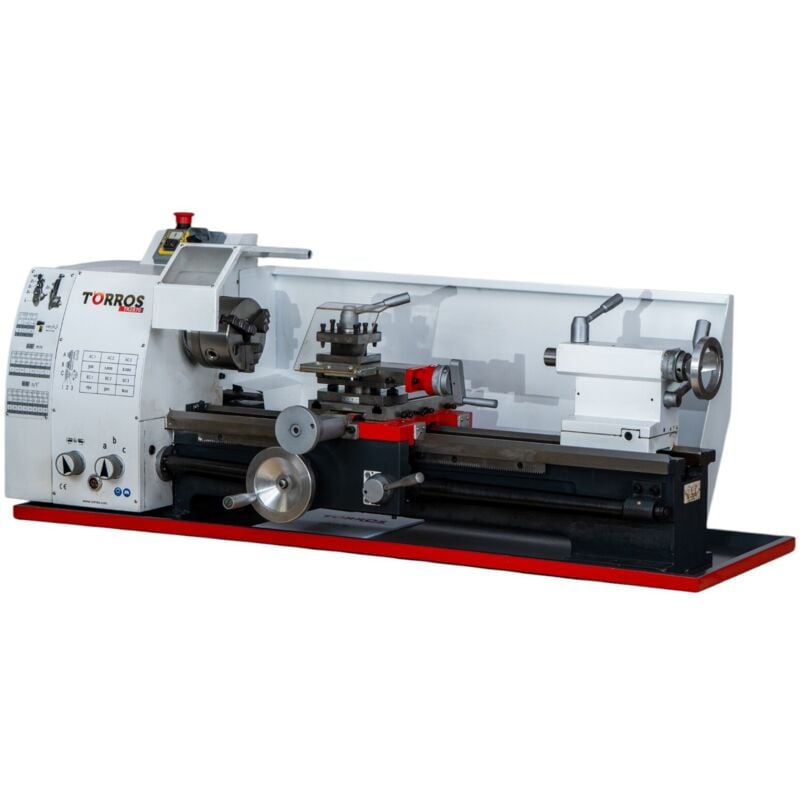 Torros - Tour à métaux d'établi hauteur des pointes 140 mm entre-pointes 700 mm alésage 26 mm 0,85 kW 230V 6 vitesses TR2870 230V