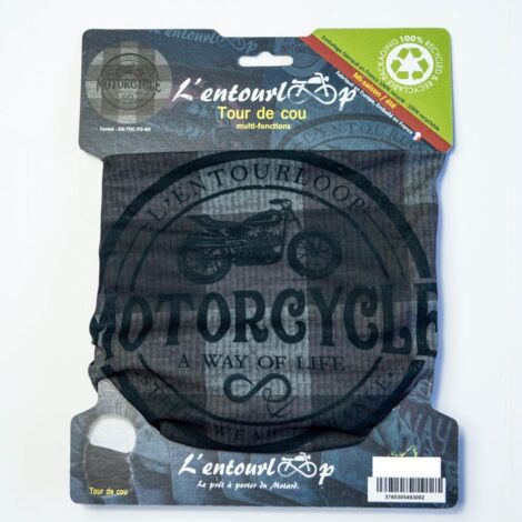 Tour de cou pour moto L'Entourloop Motorcycle Forest gris coloris