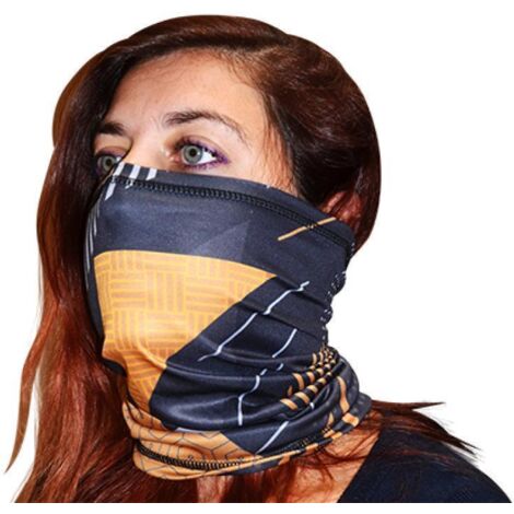 Tour de cou TRENDY pour Deux Roues Neck Tube Black Gold Shape