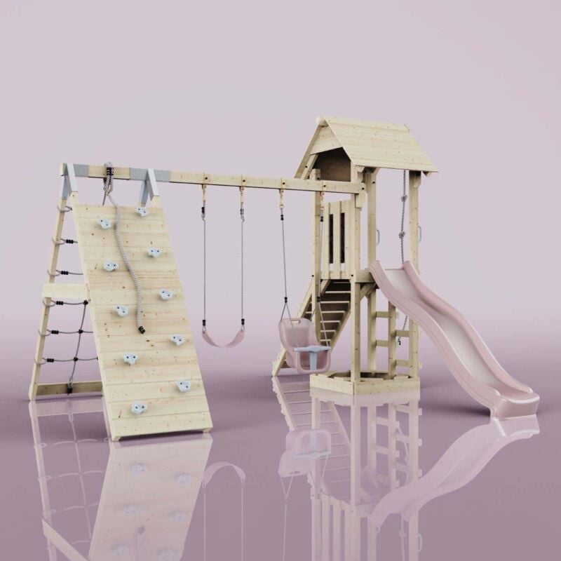 Polarplay - Tour de jeux Kiruna Rosa Balançoire bébé