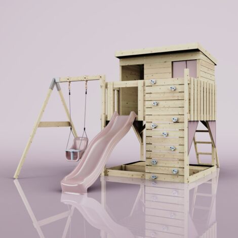 Tour de jeux PolarPlay Tjorven Rosa 415 x 306 cm Balançoire bébé