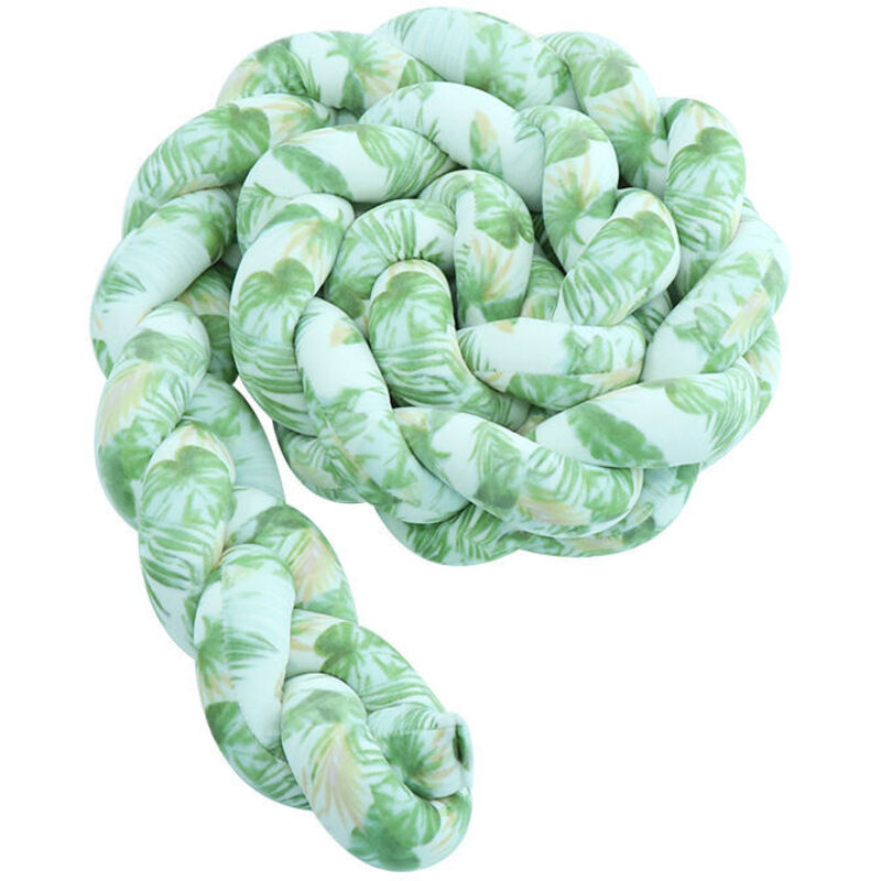 Tour de lit bébé- 3 Tissage Bébé Coussin Serpent Tressé Pare - Choc Velours Protection lit Bumper Pépinière pour Les Nouveau-Nés Lit Chambre Décor