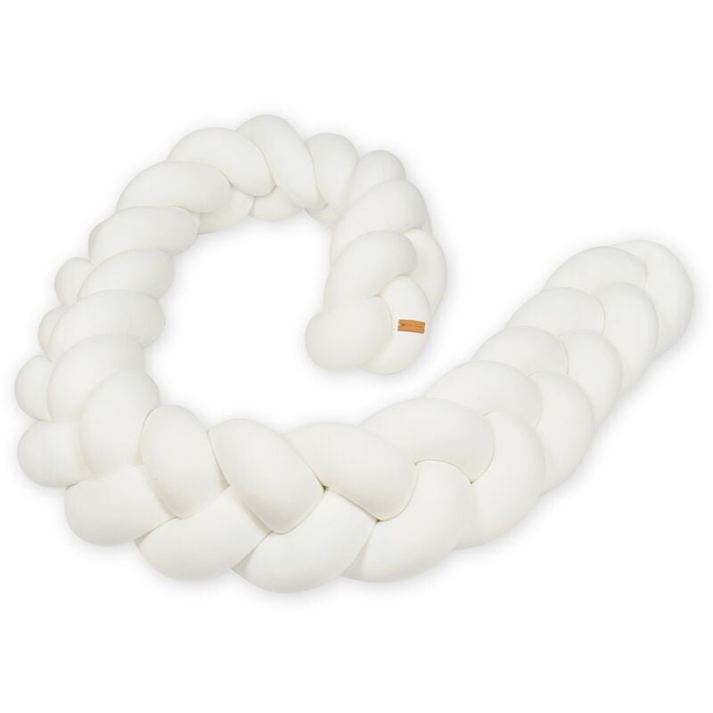 Tour de lit - coussin de tour de lit - coussin de tresse de serpent de lit - 3,5 mètres - crème